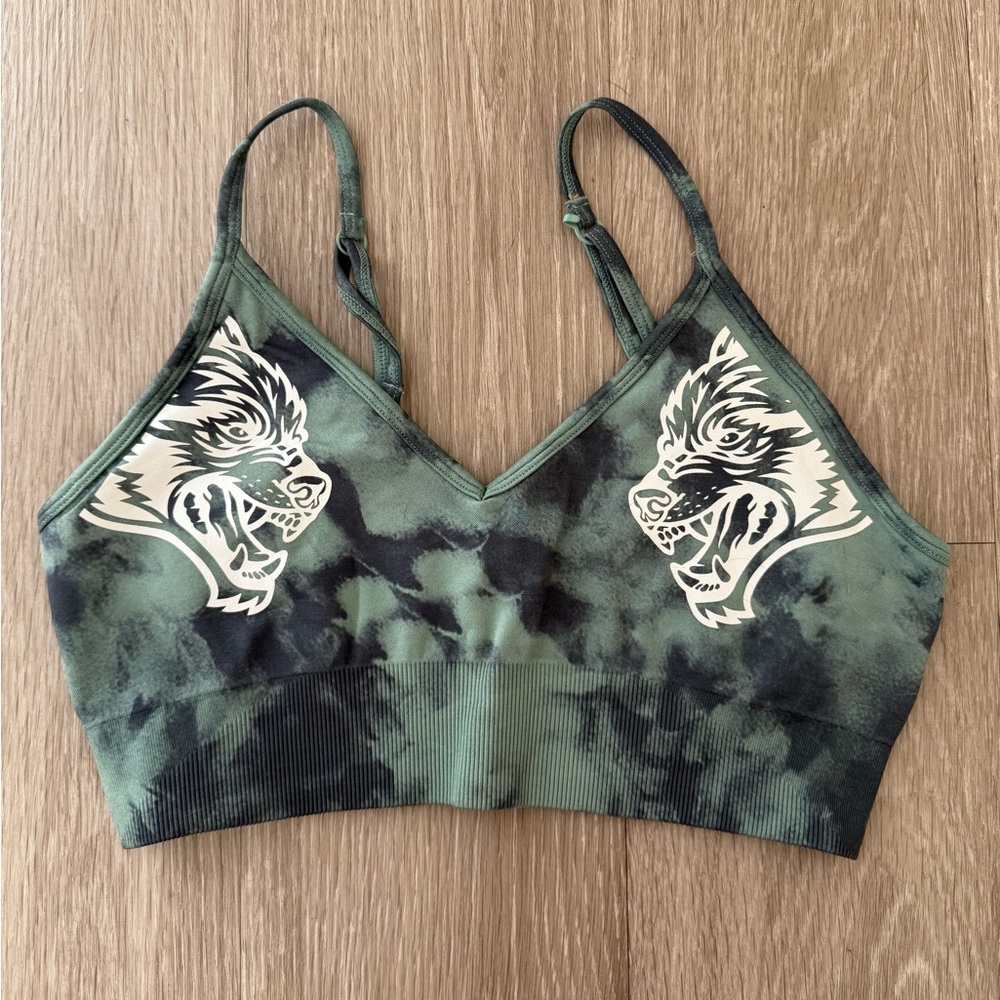 Darc Sport - She Wolves Everson Sports Bra in Lush Green Marble